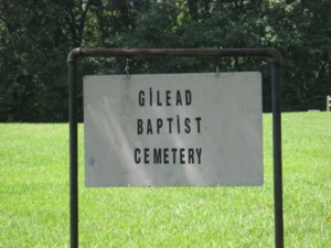 Gilead Baptist Cemetery Sign